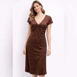 Athleta Dhara Dress•Size Medium Tall•Midi Dress•Brown